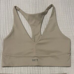 SET Active Women's Luxform Sports Bra in Oat Milk